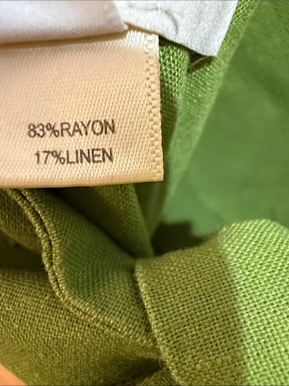 Monteau Los Angeles Green Linen Blend Cropped Jumpsuit w/Stylish Back Tie, S